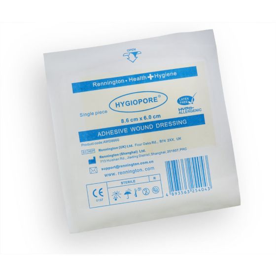 Click Medical hypoallergenic Adhesive Wound Dressing 8.6 x 6cm Box 25