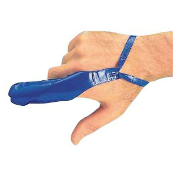 Fingerstall Vinyl Tie on Holds dressings in place & Dry Large Blue Box 10