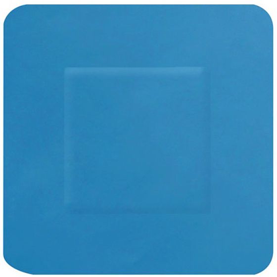 Square Plasters Detectable ideal Food Industry use 38x38mm Blue Box of 100