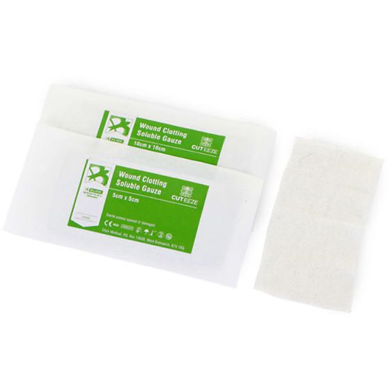 Cut-Eeze Haemostatic Soluble Dressing 10x10cm can be cut to size Box 20