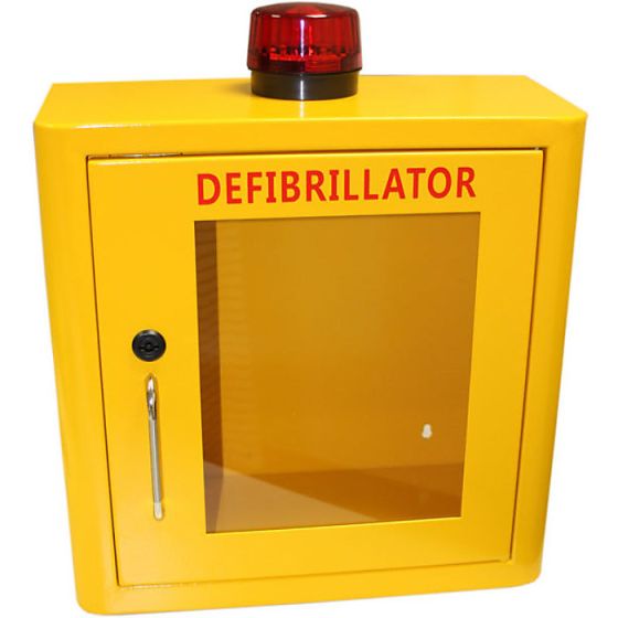 Professional Defibrillator Cabinet c/w Window & Strobe Light Security Alarm