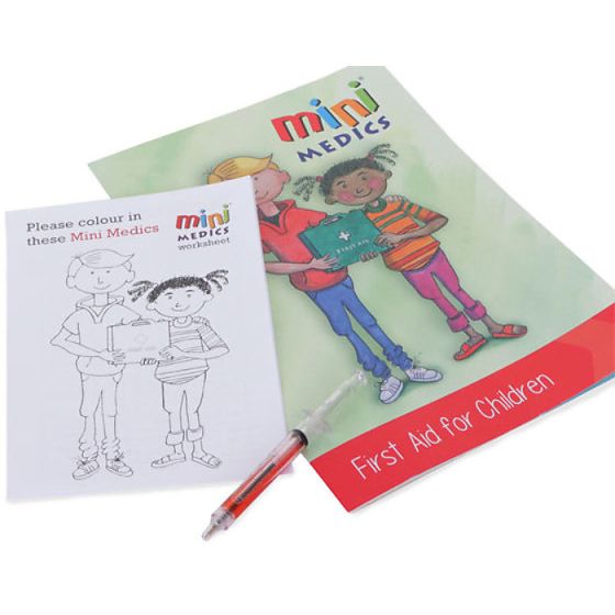 First Aid For Children Pack With Syringe Pen aimed at ages of 8 and 11