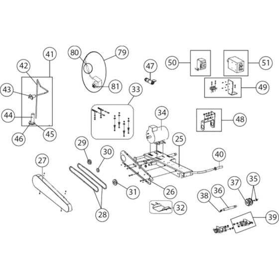 Cutting Head Assembly for Norton Clipper CM401-230V Table Saw