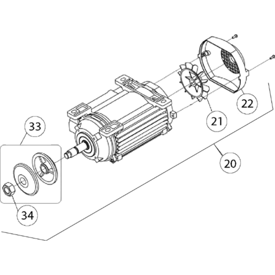 Motor Assembly for Norton Clipper CM42-230V Table Saw