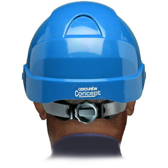 Concept Roofer ABS Safety Helmet Reduced Peak Ratchet Headband EN397 L/Blue