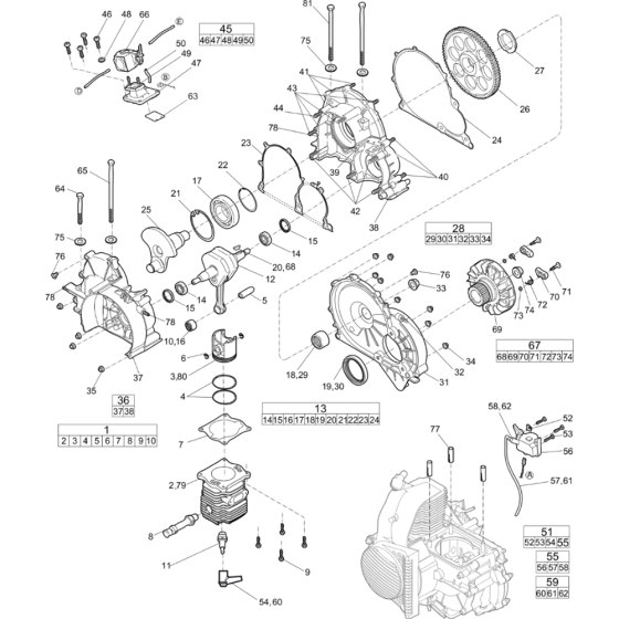 Motor Assembly for Atlas Copco Cobra Pro Breakers