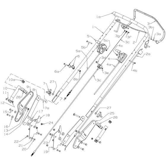 Handle Assembly for Morrison Mower