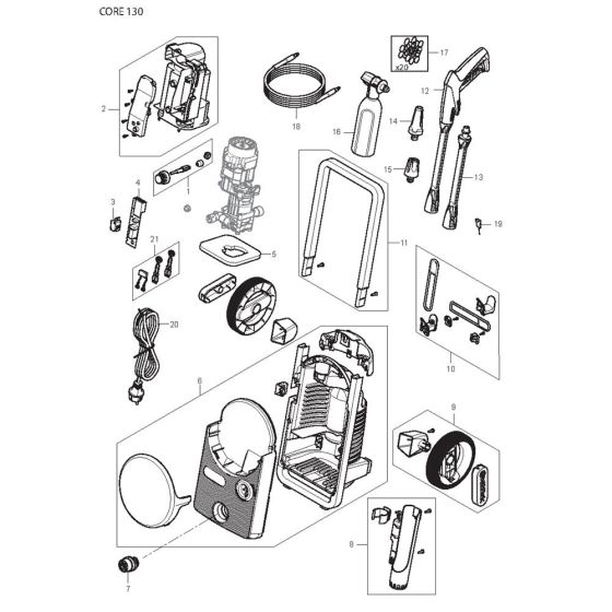 Nilfisk CORE 130-6 Assembly
