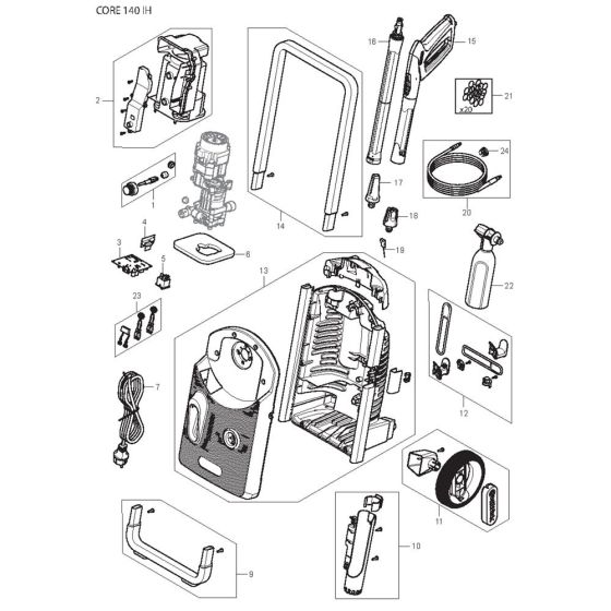 Nilfisk CORE 140-6 Assembly