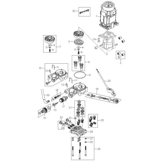 Motor Pump Assembly for Nilfisk