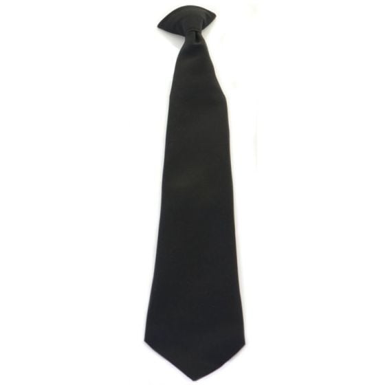 Clip On Tie suitable for use in Public and Security Sectors one size Black