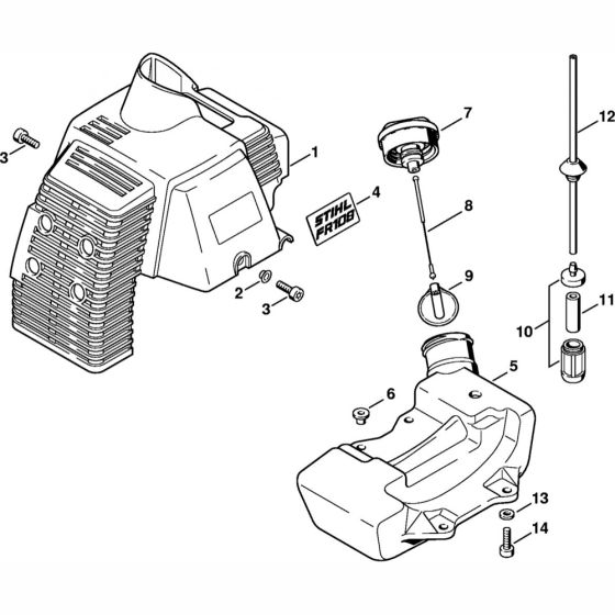 Fuel Tank Assembly for Stihl FR108