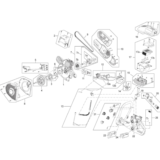 Kits Overview Assembly for Norton Clipper CP512-iLube Disc Cutter