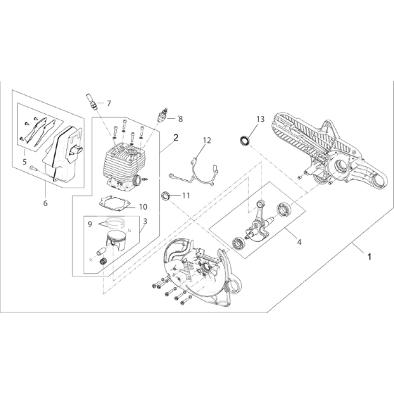 Engine Assembly for Norton Clipper CP514-iLube Disc Cutter