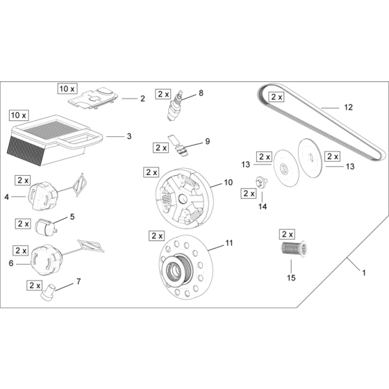 Batch Of Parts for Norton Clipper CP514-iLube Disc Cutter