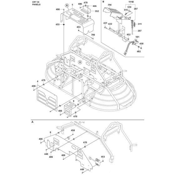 Panel Assembly for Husqvarna