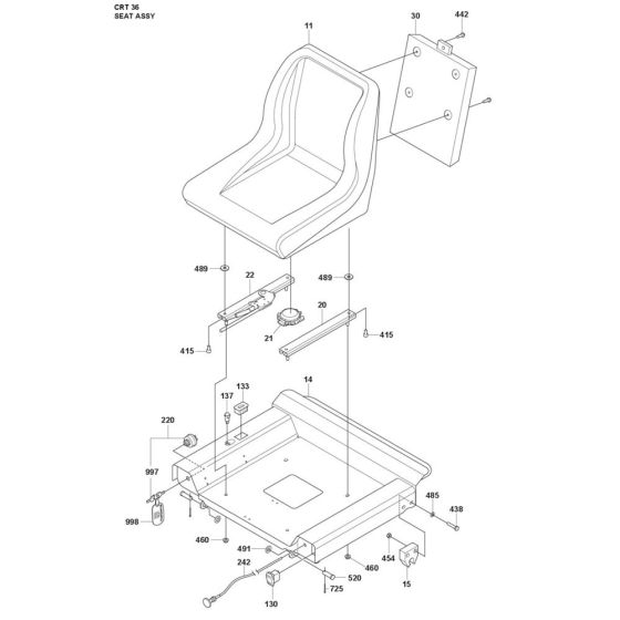 Seat Assembly for Husqvarna