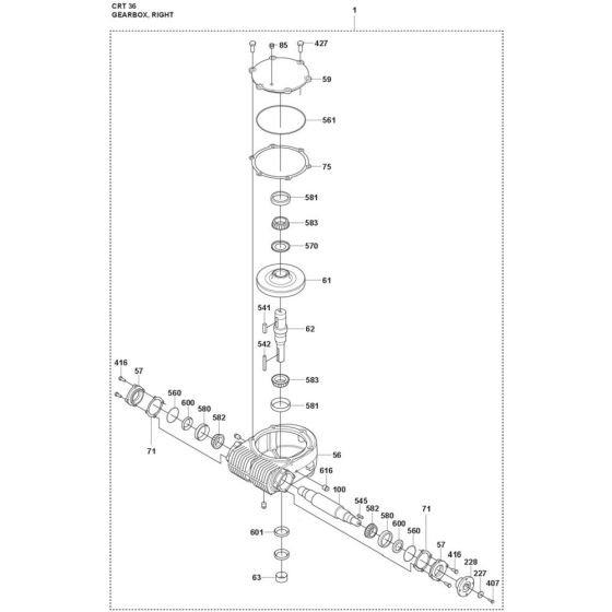 Gearbox Assembly for CRT 36