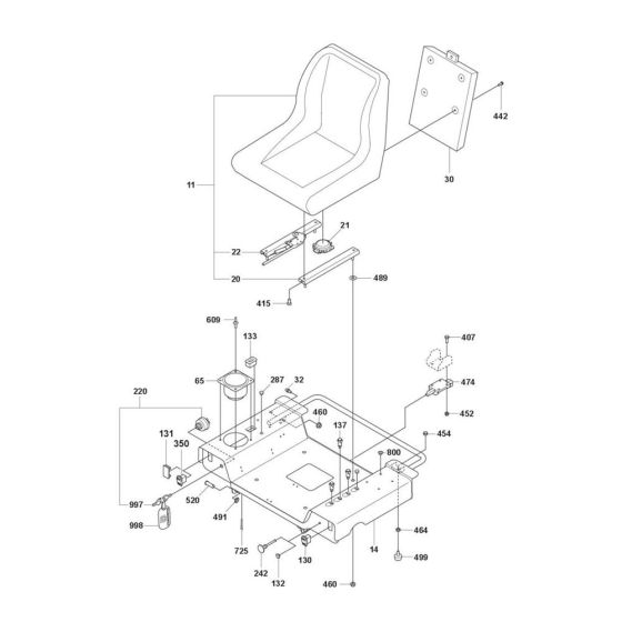 Seat Assembly for Husqvarna