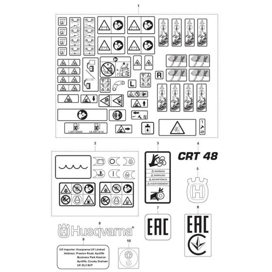 Husqvarna CRT 48 Decals