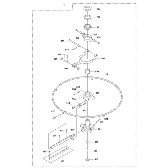 Blade Assembly for Husqvarna CRT 48