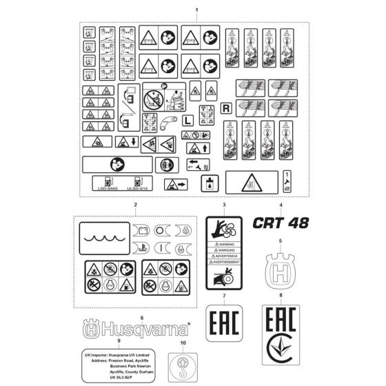 Husqvarna CRT 48 Decals