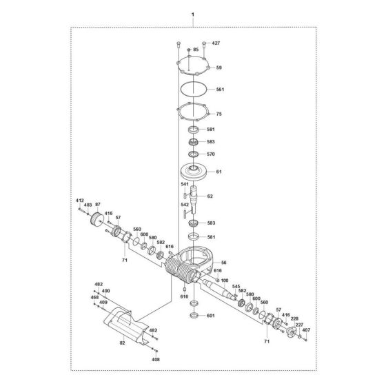 Gearbox Assembly for Husqvarna
