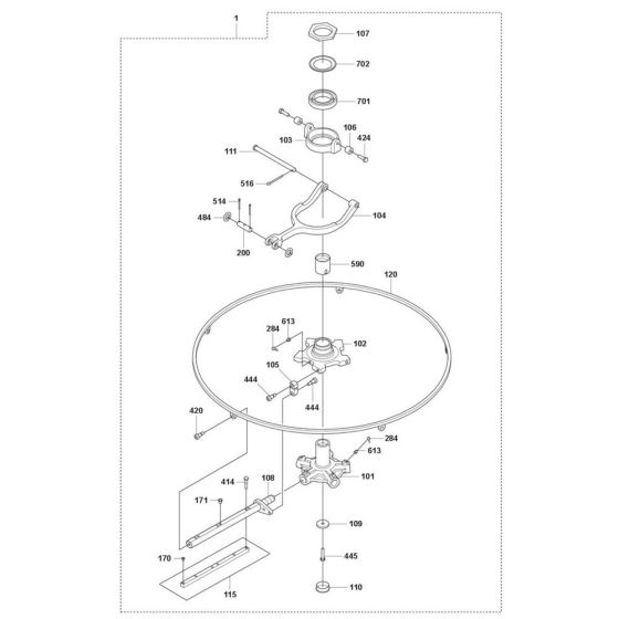 Blade Assembly for Husqvarna CRT 48