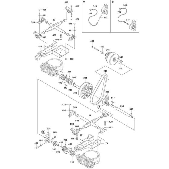 Drive Assembly for Husqvarna CRT 48