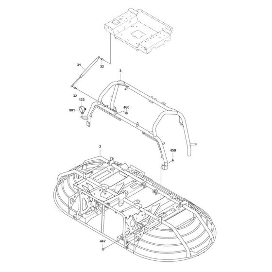 Frame Assembly for Husqvarna Trowel
