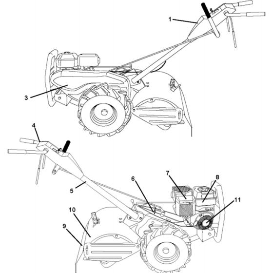 Decals for Husqvarna CRT 51 Cultivator/Tiller