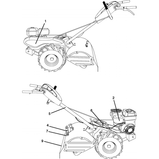 Decals for Husqvarna CRT 900 L Cultivator/Tiller