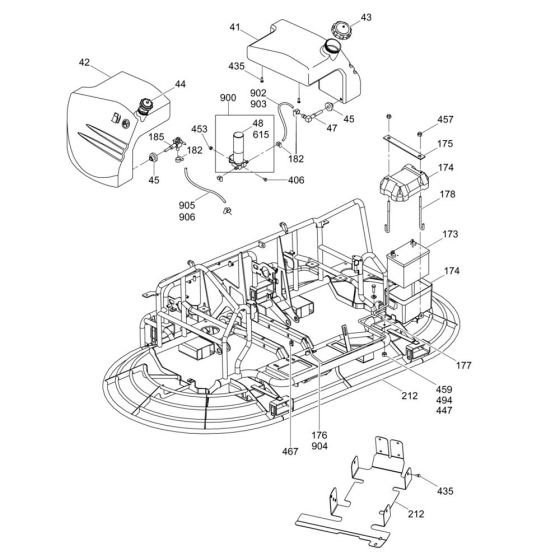 Tank Assembly for Wacker Trowel