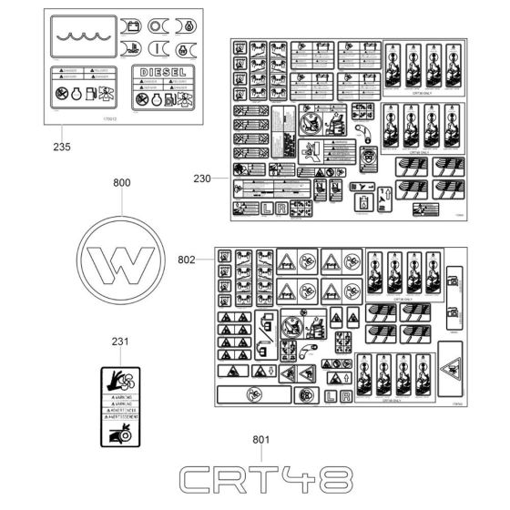 Decals for Wacker CRT 48-57