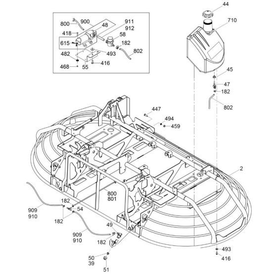 Tank Assembly for Wacker Trowel