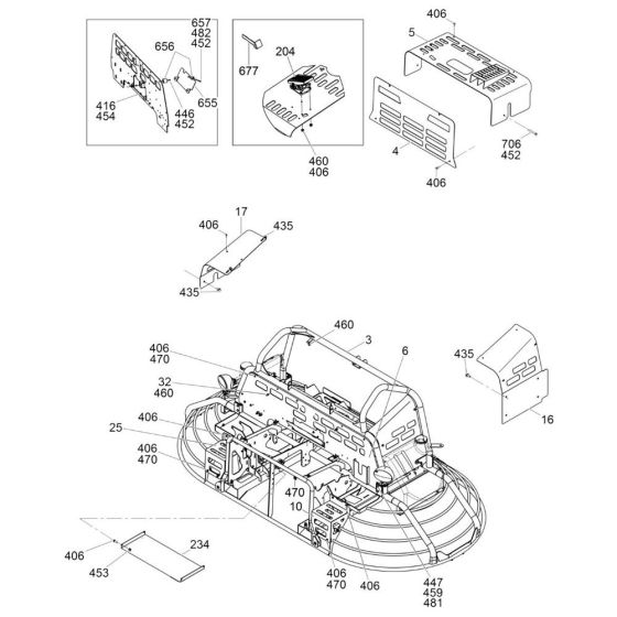 Panel Assembly for Wacker Trowel