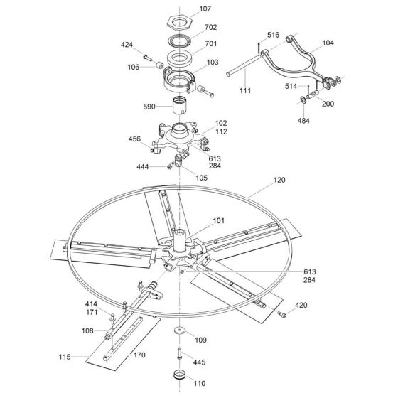 Blade Mechanism for Wacker Trowel
