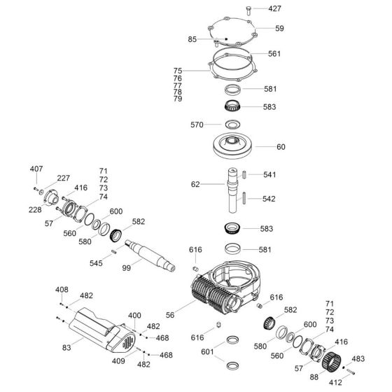 Gearbox Assembly for Wacker