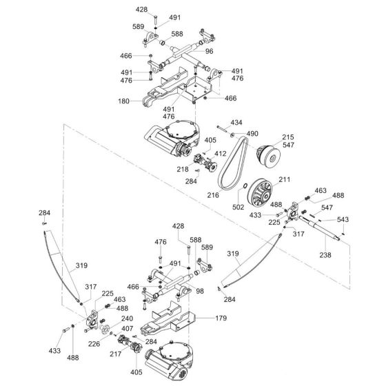Drive Assembly for Wacker Trowel