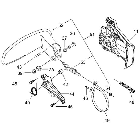 Chain Brake Assy (S/N 36064658) for ECHO CS-2600ES Chainsaw