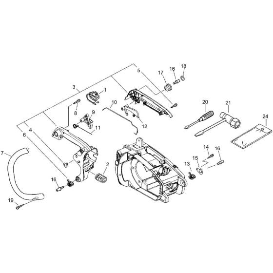 Handle, Tools (S/N 36069194) for ECHO CS-2600ES Chainsaw