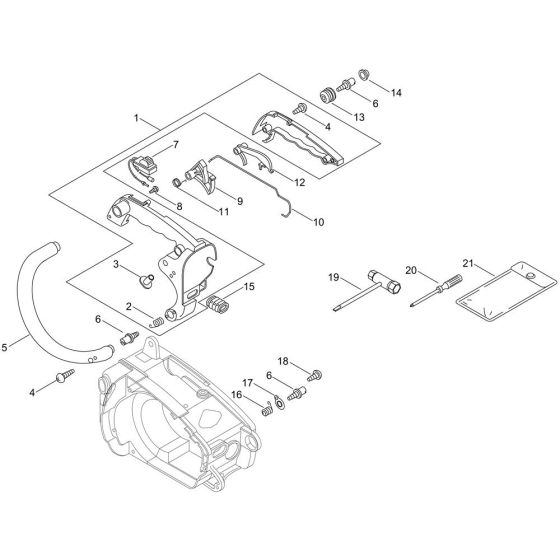 Handle, Tools (S/N 36004891) for ECHO CS-260T Chainsaw