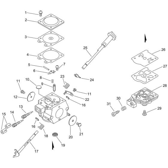 Carburettor for ECHO CS-260T Chainsaw