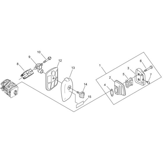 Air Cleaner, Muffler for ECHO CS-320TES Chainsaw