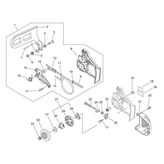 Chain Brake for ECHO CS-350WES Chainsaw