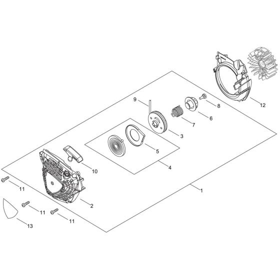 Recoil Starter for ECHO CS-3510AC Chainsaw