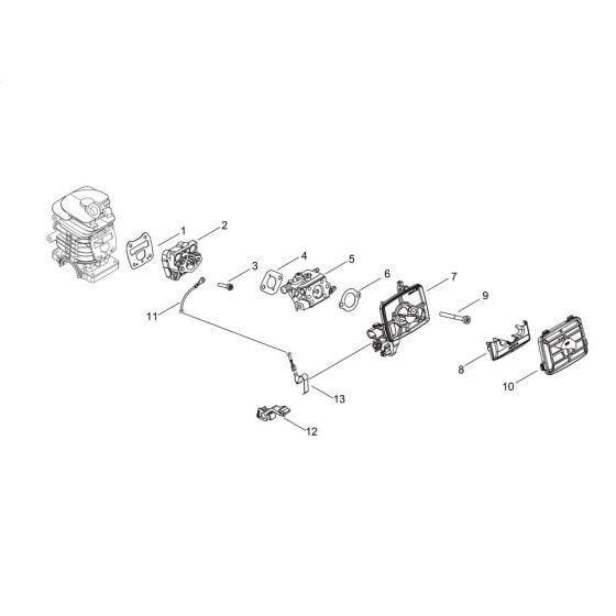 Air Cleaner, Carburettor for ECHO CS-3510ES Chainsaw