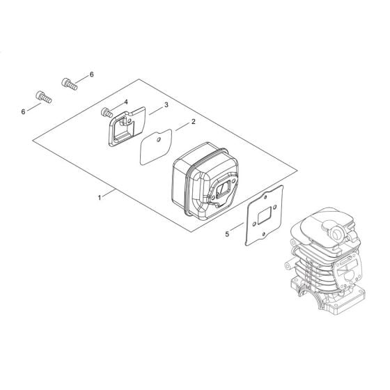 Muffler for ECHO CS-3510ES Chainsaw