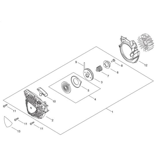 Recoil Starter for ECHO CS-3510ES Chainsaw