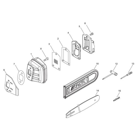 Muffler and Accessories for ECHO CS-360WES Chainsaw